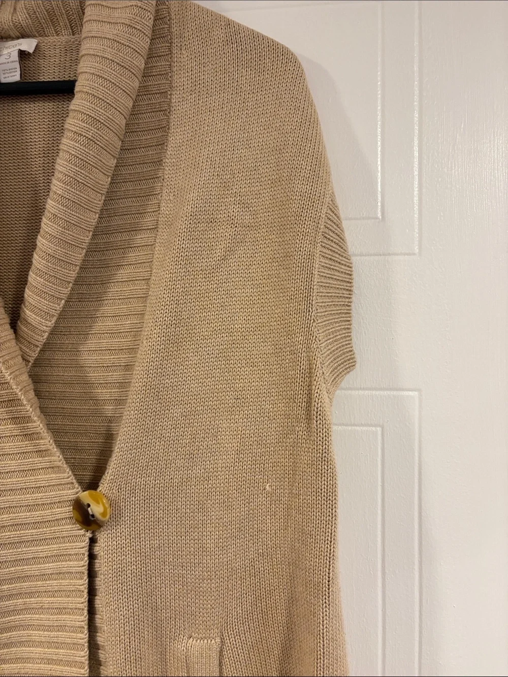Chico's Shawl Collar Cardigan - Tan